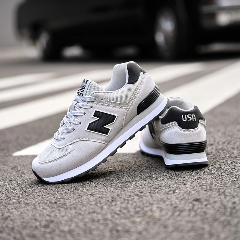 新百伦男士运动鞋时尚休闲百搭潮鞋低帮复古潮流跑步网面男鞋