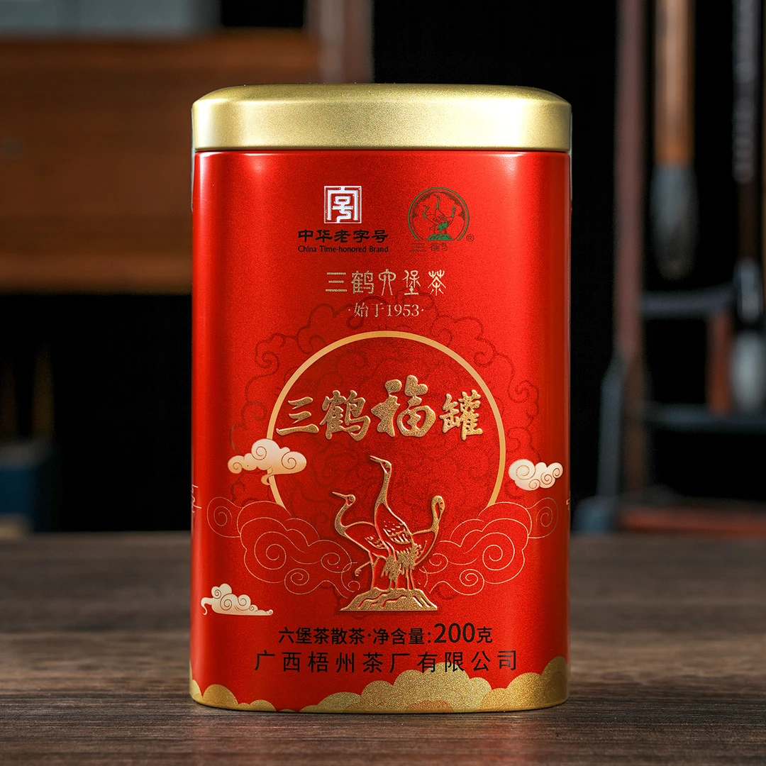 三鹤【福罐】广西梧州茶厂三鹤六堡茶老字号（陈化起始年份2021年）