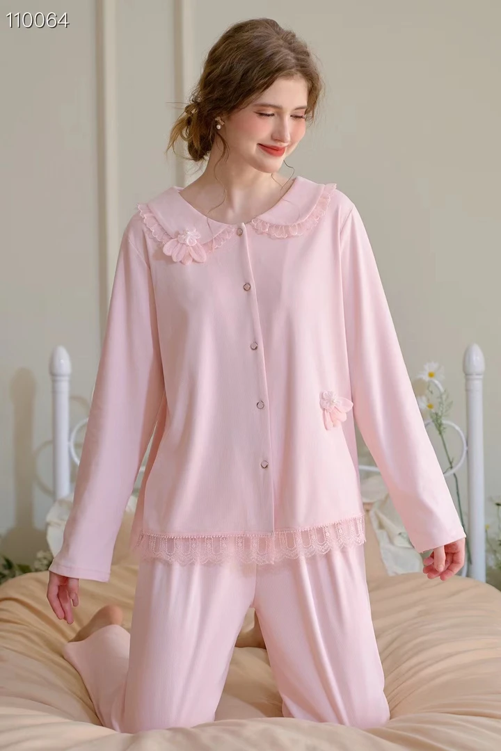 秋冬睡衣长袖纯棉家居服套装