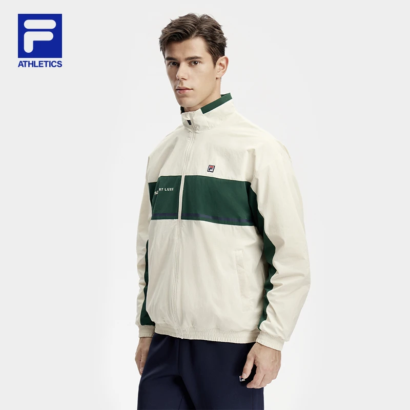 Fila/斐乐男款【速干高弹力外套】春季休闲拼接立领上衣A11M413704F