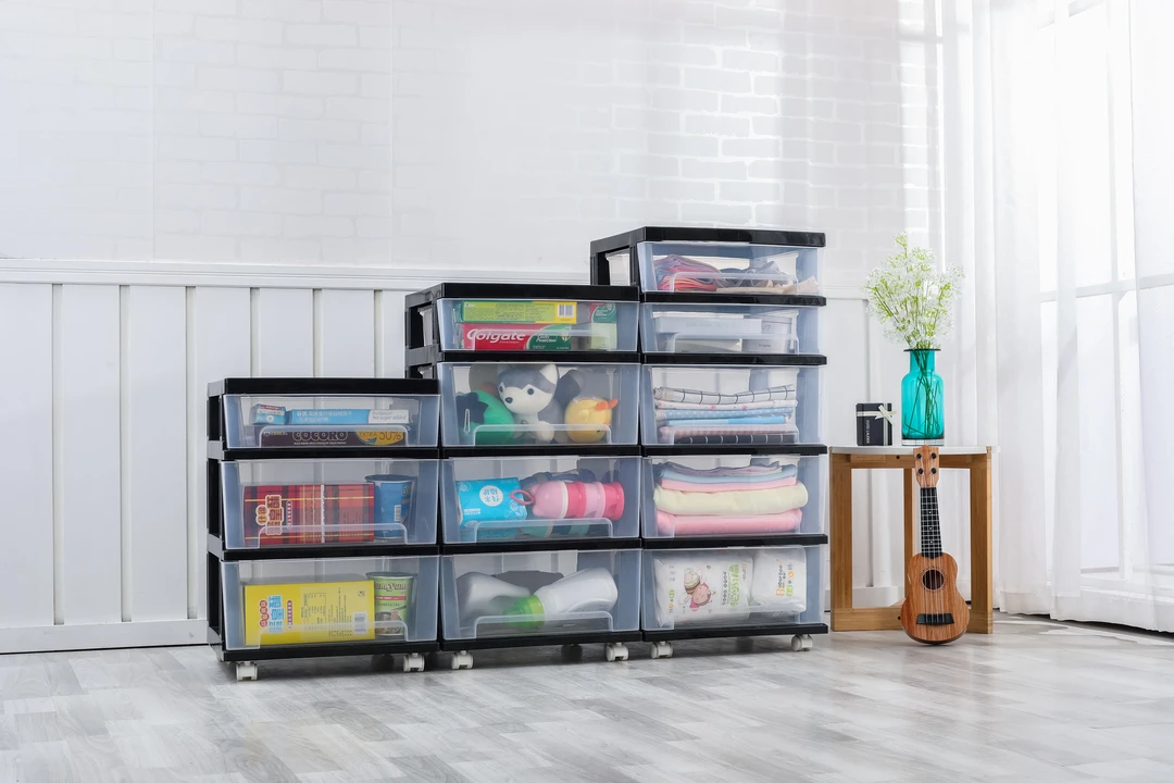 抽屉式收纳柜可移动衣物整理柜透明收纳家用客厅卧室宠物零食玩具