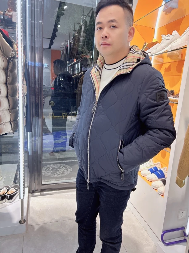 23S冬季男士棉服时尚潮流棉衣拼接经典