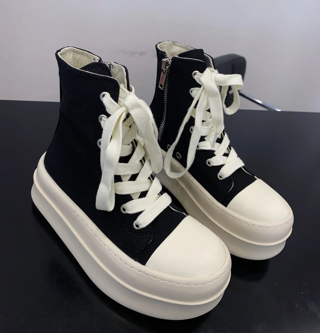 欧货正版高帮拉链帆布鞋