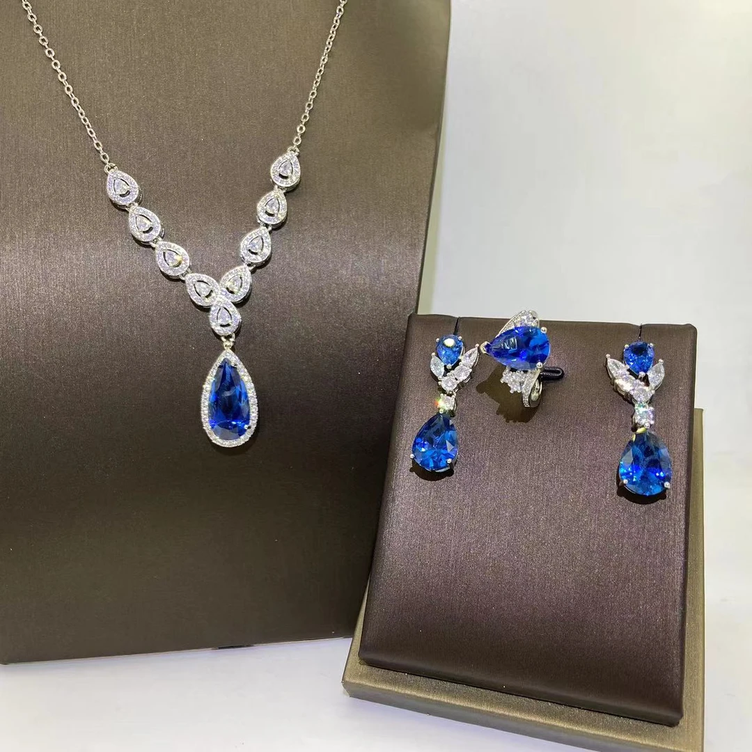 【蓝色海洋 璀璨星空】气质时尚吊坠三件套XD155406