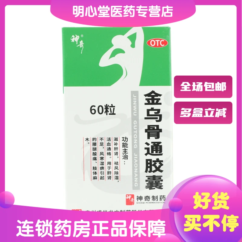 神奇金乌骨通胶囊 0.5g*60粒 肝肾不足引起的腰腿酸痛肢体麻木