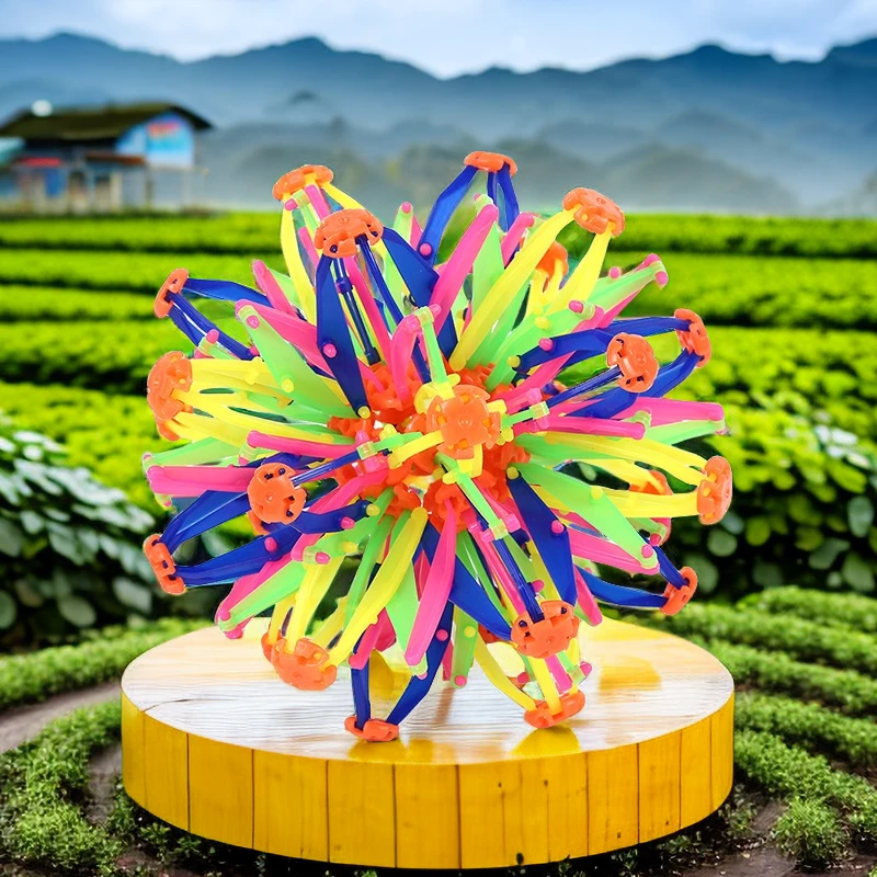 魔术伸缩发光球儿童益智玩具男孩子宝宝女变形球塑料百变弹力球