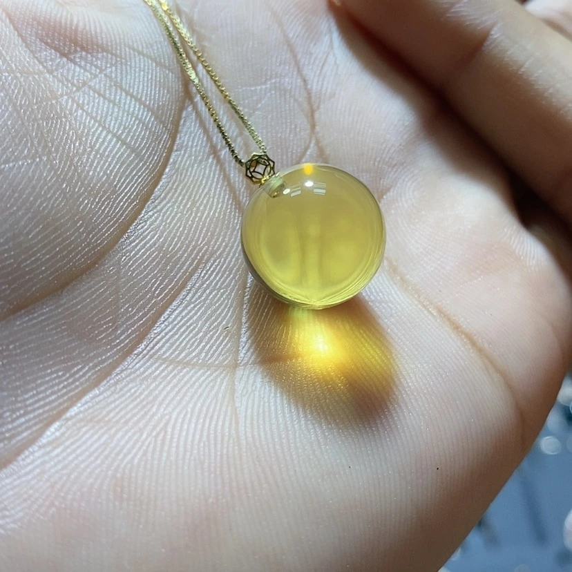 【闪购商品】蓝珀颈饰18K金镶嵌尺寸13➕