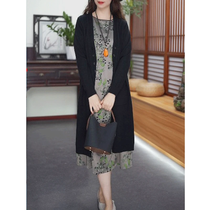 百搭针织开衫时尚大气阔太太气质优雅轻奢高级外套澜意91002