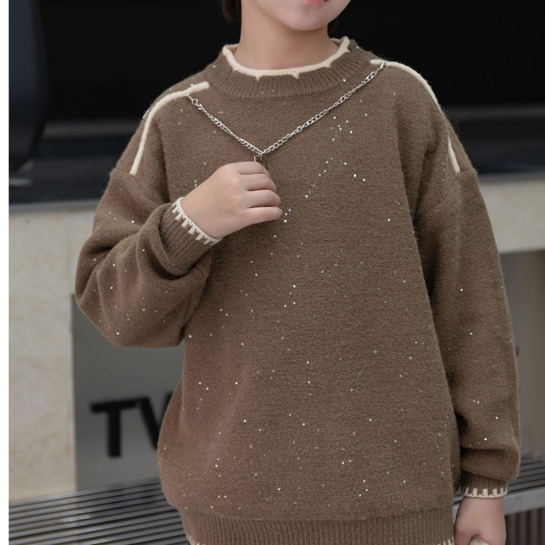 男童时尚毛衣宽松