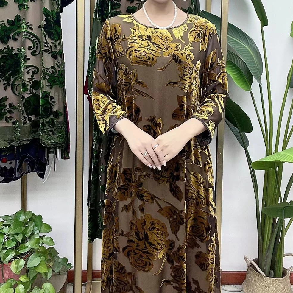 桑蚕丝连衣裙气质洋气妈妈装88A6027-4305