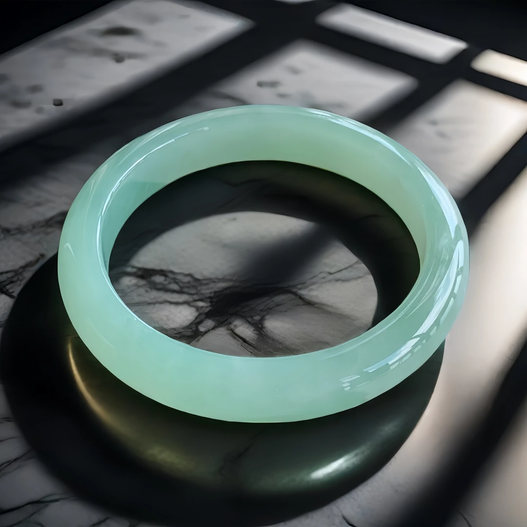 52圈缅甸天然a货翡翠手镯老坑冰糯种平安镯玉葡萄肉翡翠手镯