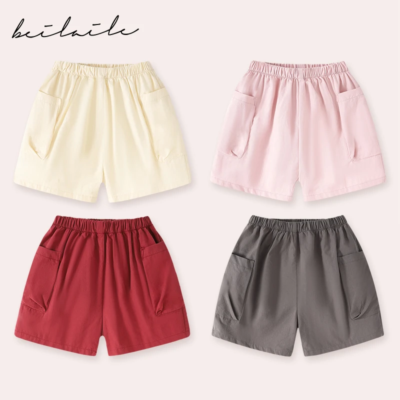 【棉工装短裤 小乐妈咪】女童款夏装新款女宝宝裤子夏季休闲裤C21