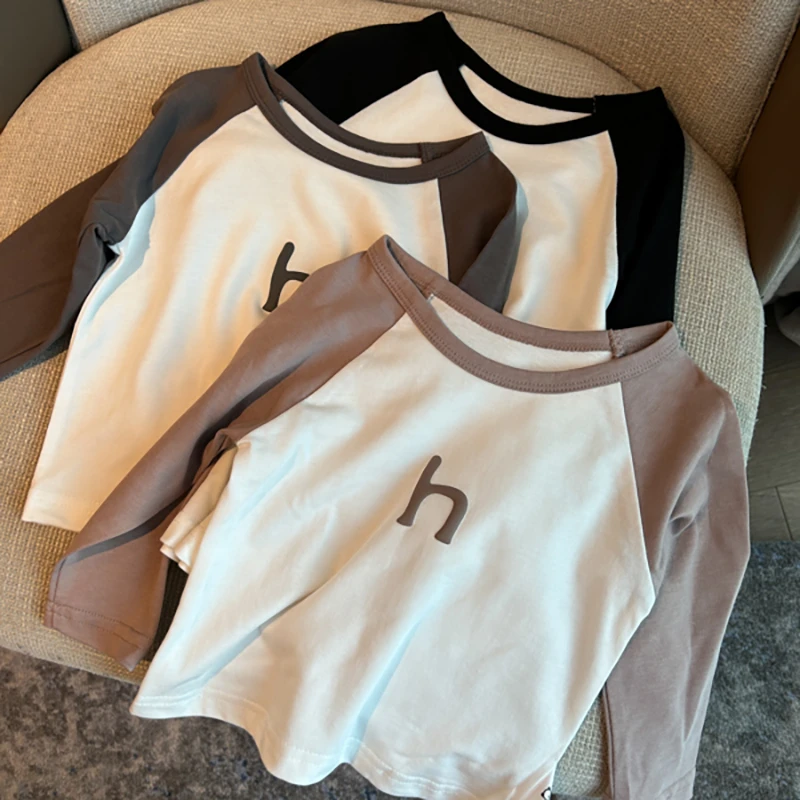 【精梳棉 插肩T恤】宝宝长袖T恤秋小童衣服打底衫上衣G19