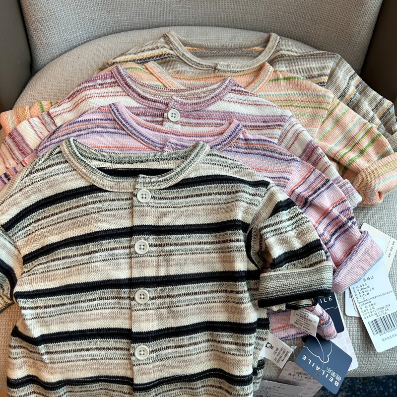 【段染纱线 针织开衫】婴儿童上衣服男童宝宝春装秋季G26