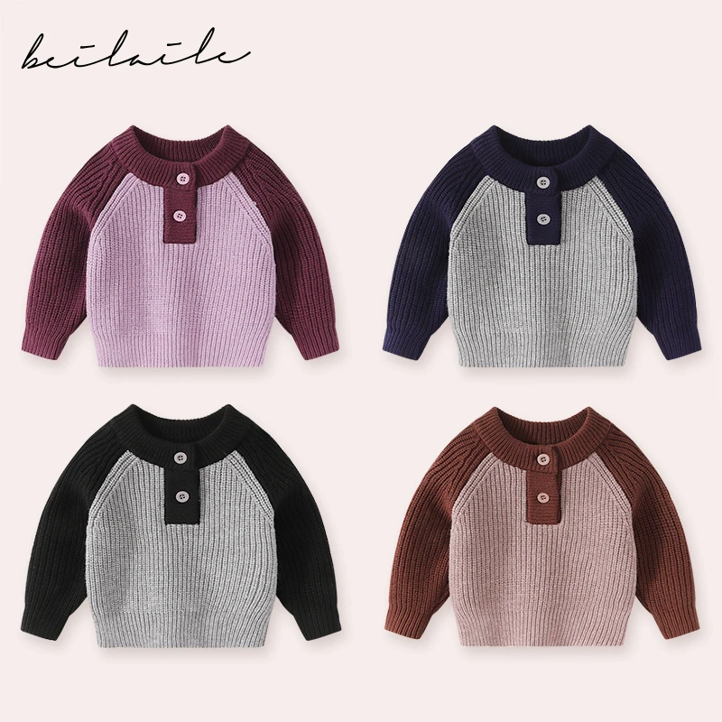 【兔绒包芯纱插肩毛衣 小乐妈咪】婴儿童上衣服宝宝秋装春秋G26