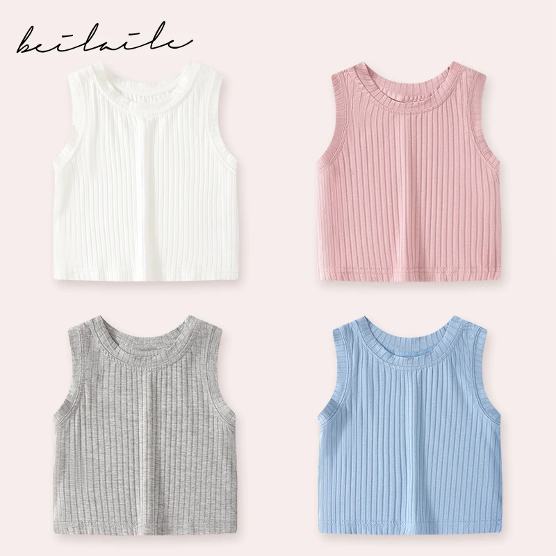 【优慕丝面膜T 小乐妈咪】婴儿男女童背心夏装0-3岁男宝宝无袖上