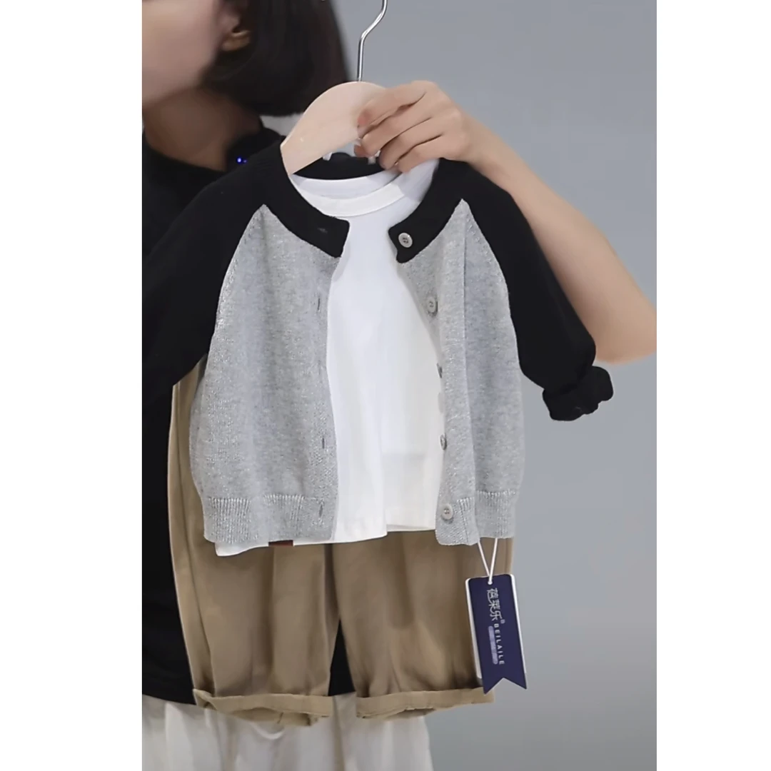 【毛衣插肩袖套装】婴儿毛衣套装衣服男宝宝两件套