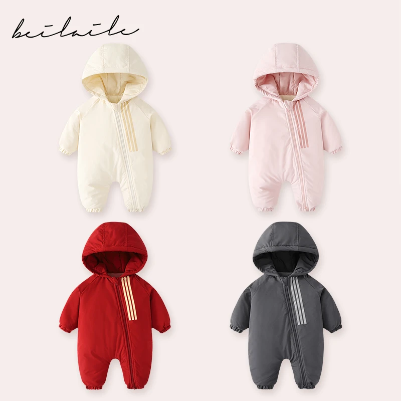 【运动风加绒哈衣】婴儿连体衣哈衣爬服春秋休闲冬装婴童满月