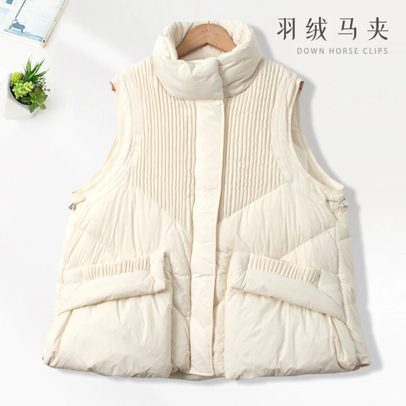 现货!防水现货女士羽绒服马夹韩版外搭马甲BB538宽松显瘦休闲百搭