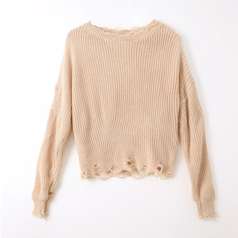 现货！秋冬新款女士圆领套头毛衣保暖百搭宽松显瘦HH440简约时尚