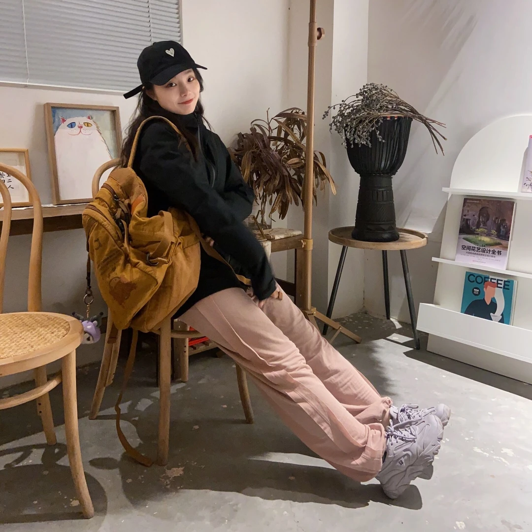 重工洗水做旧复古女双肩背包602412复古多功能大学生ins时尚百搭