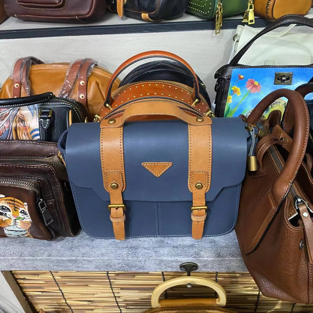 欠揍老弟头层牛皮单肩斜挎背包IIYY