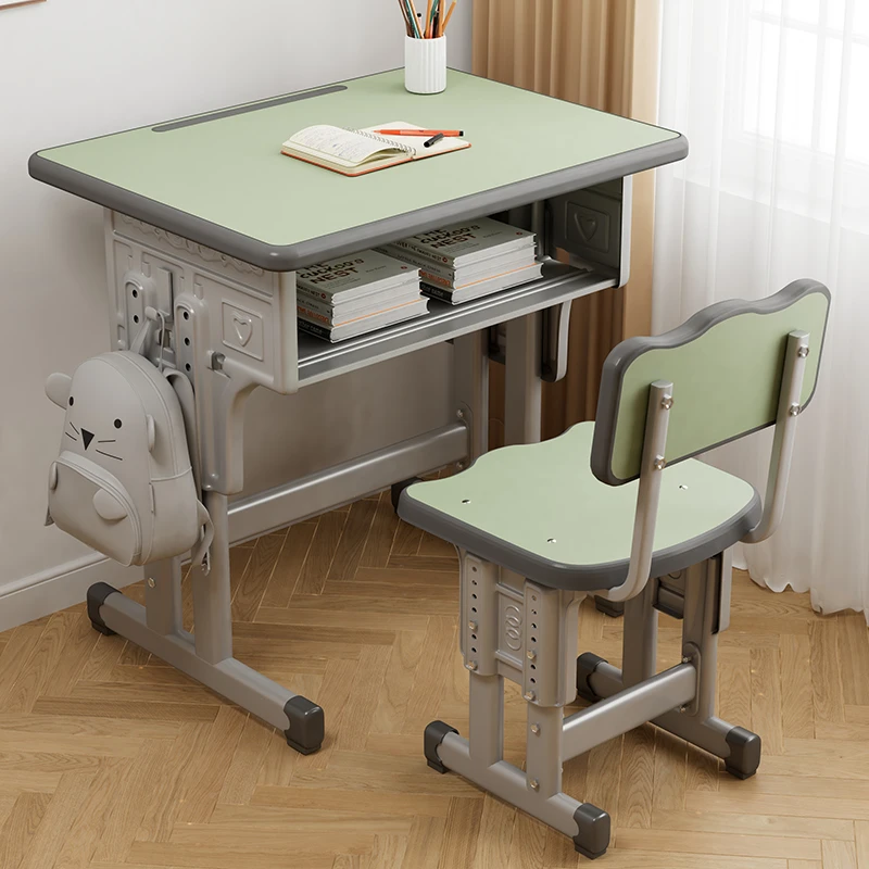 儿童学习桌椅中小学生课桌椅可升降男女孩简约家用作业书桌椅小孩