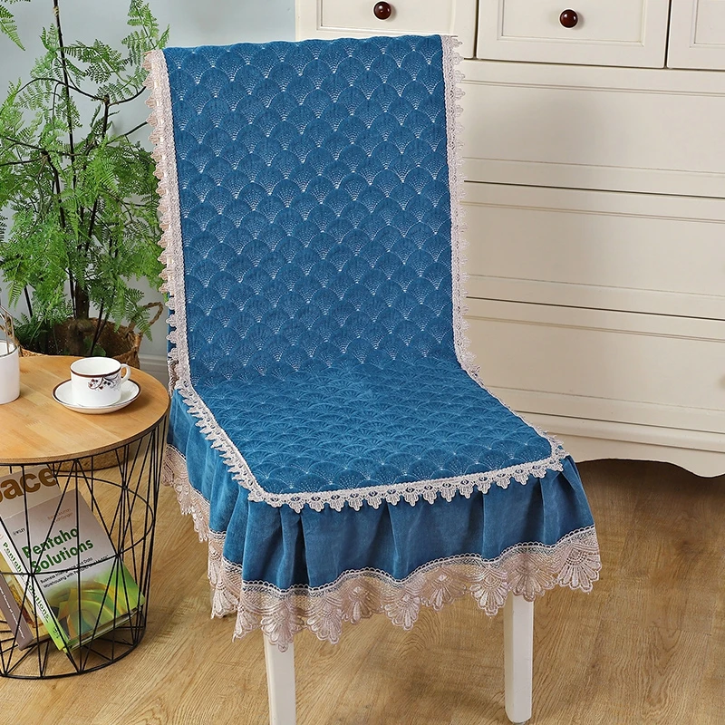 通用坐垫靠垫连体中式椅垫家用加厚椅子靠背餐桌椅套罩纯色椅子垫