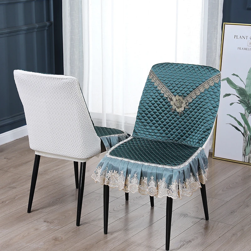 新款四季通用轻奢餐椅套罩凳子套椅子垫弧形皮质餐椅家用座椅套