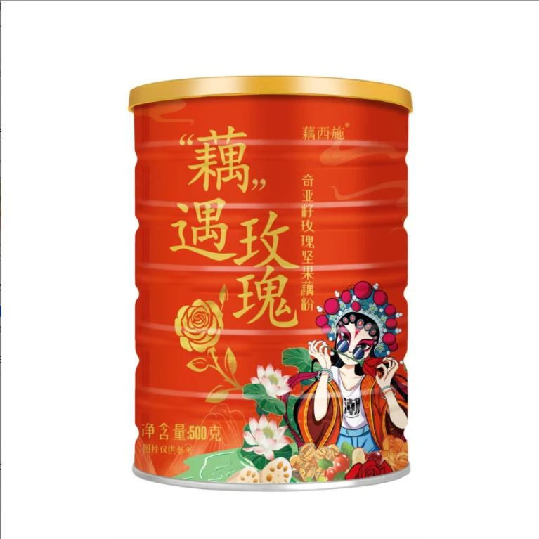 奇亚籽玫瑰坚果藕粉羹免煮胶原蛋白速溶正宗天然手工藕粉懒人早餐