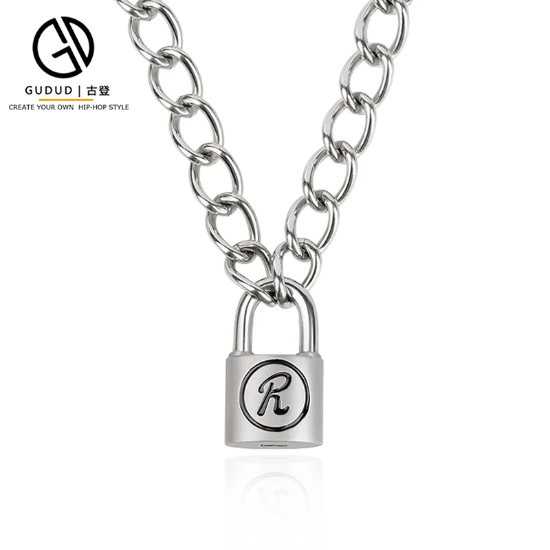 钛钢项链 南京锁项链女潮SID原版哑光朋克R锁英产正品情侣定情链