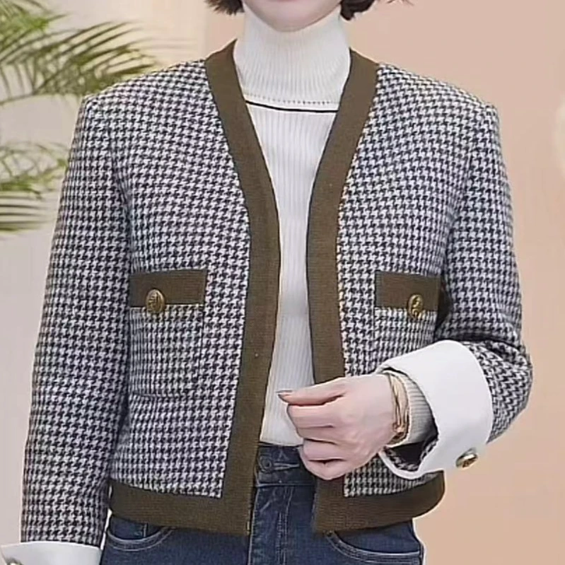 【蜜客】面面俱到 定制级上衣女外套小香加厚短款外套226529