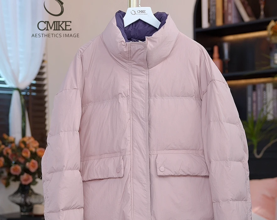 【橙蜜客】轻薄极简鸭绒羽绒服 时尚撞色设计保暖减龄2454Y001077