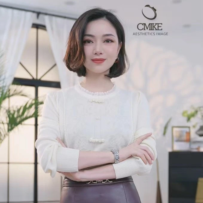 【橙蜜客】秋季新款盘扣提花蚕丝羊毛针织衫木耳边上衣 2353M000601