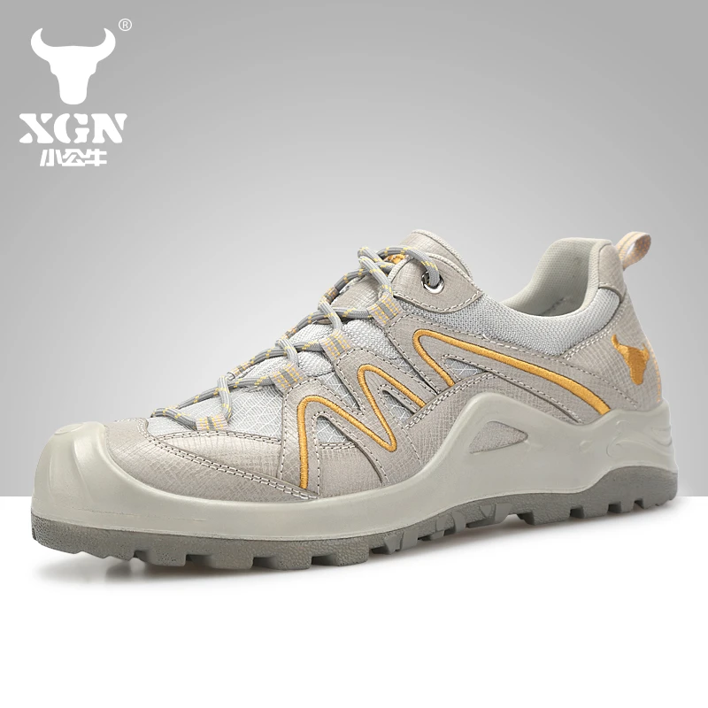 XGN小公牛五防钓鱼鞋防踢防崴防滑防泼水防尘男士时尚透气低帮
