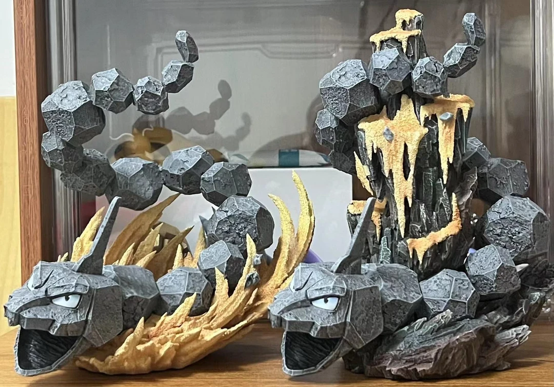 【现货】1：20 真新镇大岩蛇B款 复刻 PU树脂雕像精品