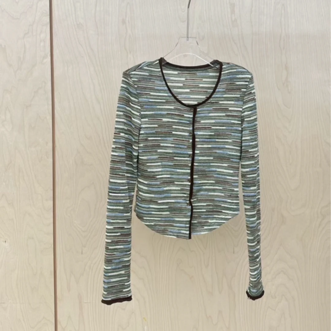 COCO ZHANG YMQY 法式打底条纹开衫 32190 Hi Fortune