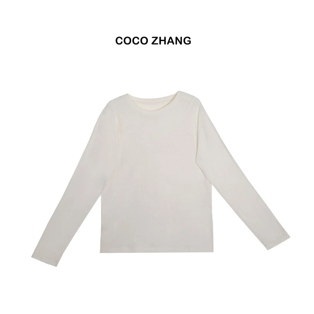 COCO ZHANG YMQY 简约时尚个性纯色打底T恤 51228 Hi Fortune