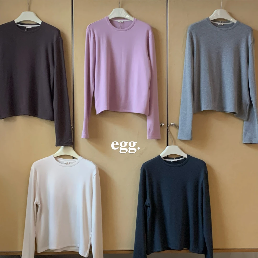 ZHANG&E1 秋冬韩系百搭圆领简约打底衫 0011