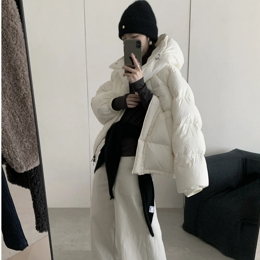 ZHANG&OF “90”白鹅绒韩版休闲简约连帽保暖羽绒服 2550