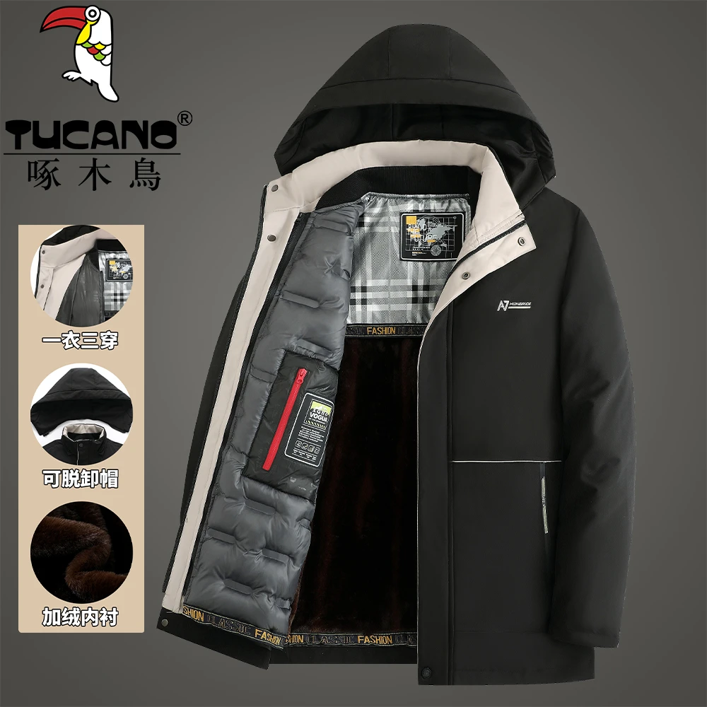 TUCANO/啄木鳥冬季男士棉服商务休闲爸爸男装加厚保暖棉衣外套