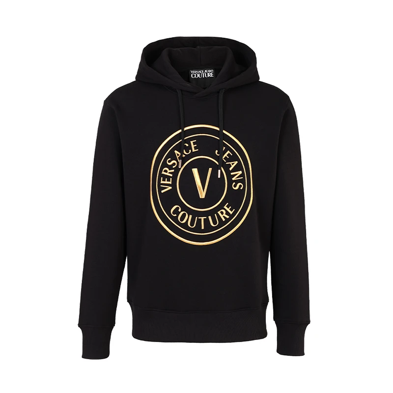 全新未使用 VERSACE/范思哲 时尚男士卫衣休闲连帽长袖刺绣10819