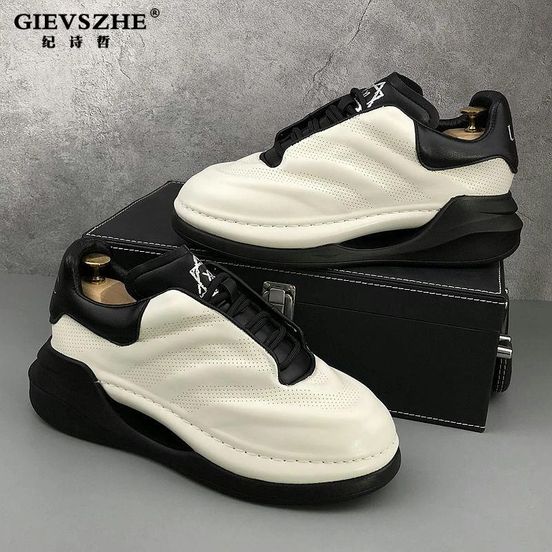 GIEVSZHE/纪诗哲男鞋2025年夏季新款运动休闲鞋厚底增高老爹鞋子