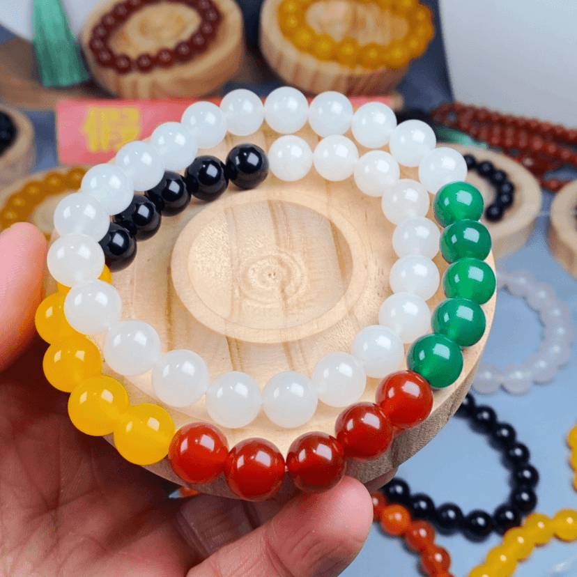 【闪购商品】玛瑙/玉髓手链未镶嵌五彩