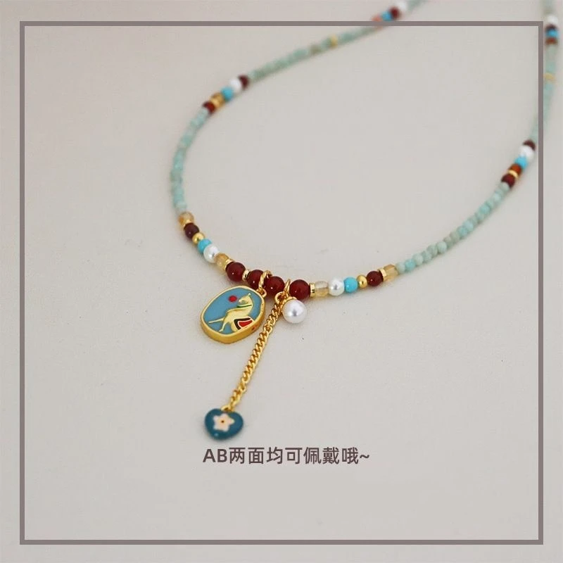 铜合金项链 【马上发】 新中式时尚复古毛衣链女百搭高级感锁骨链