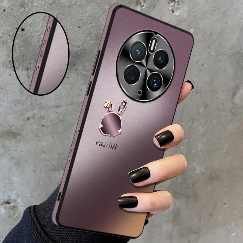 网红梅子兔适用华为mate50pro手机壳mate50新款mate40pro+镜头全