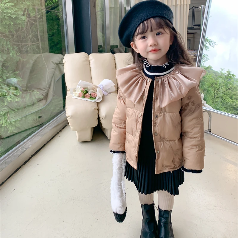 【冬季保暖】BBT 设计师新款高端定制时尚洋气轻薄女童防寒服6012