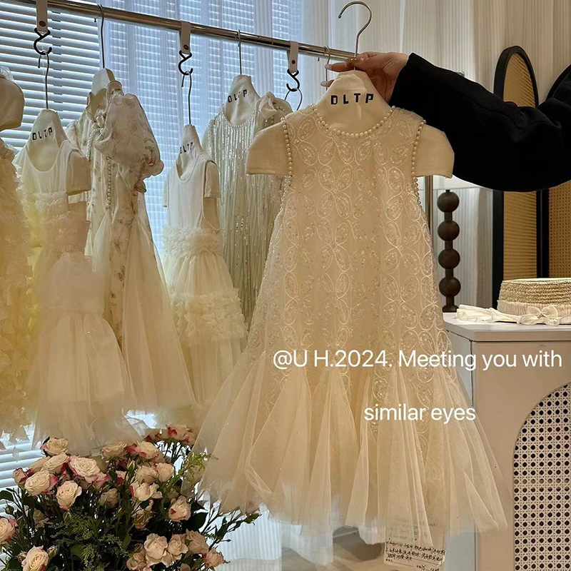 尤画设计师原创童品夏季连衣裙夏装气质女宝宝重工款连衣裙66557