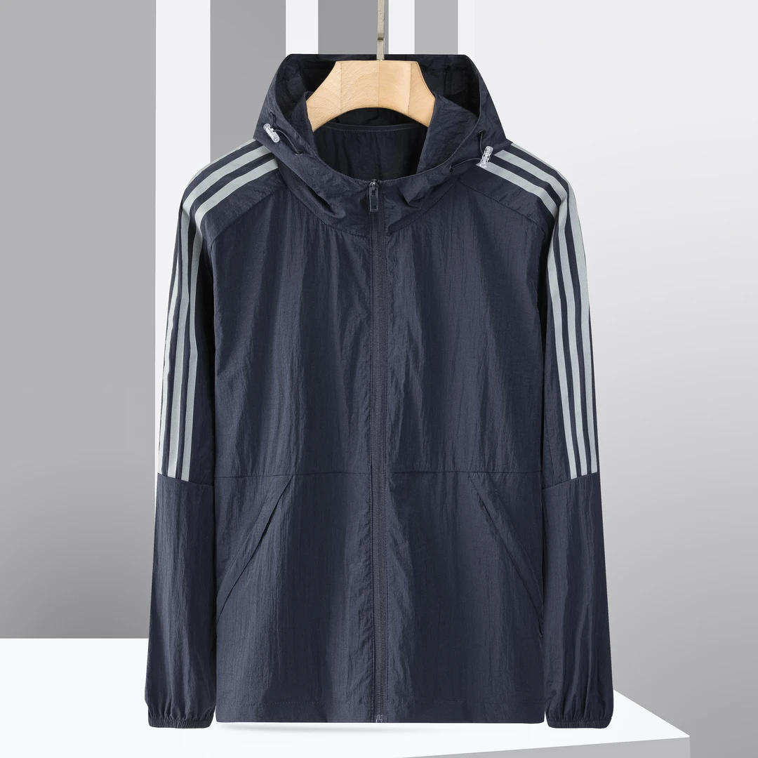 外套男士防晒衣运动户外休闲透气连帽大码时尚夏季春夏防晒衣男款