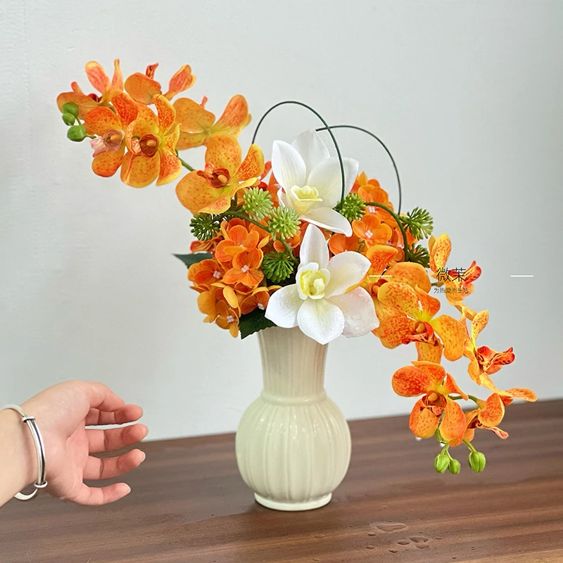 暖意辉煌·仿真花餐桌花假花玄关摆件装饰轻奢高档高级感摆设摆件